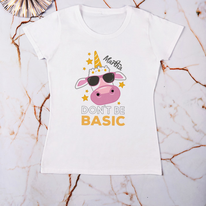 Don`t be Basic - T-Shirt mit Aufdruck für Damen